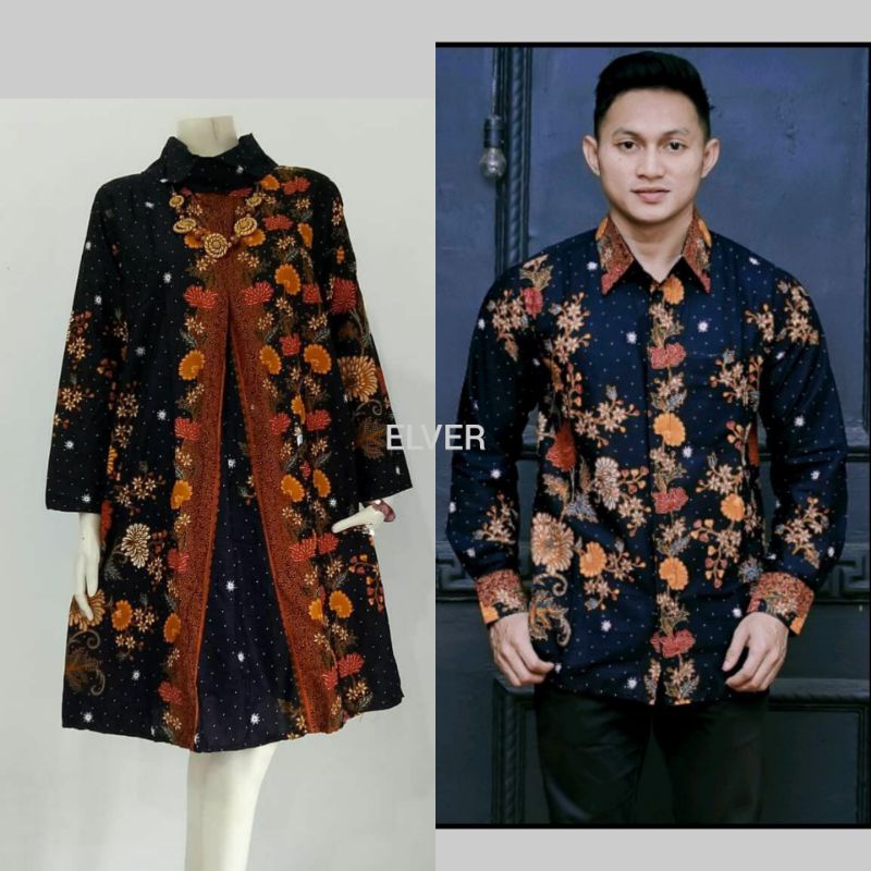 COUPLE BATIK KEMEJA TUNIK SALSA MODERN UNGGUL JAYA