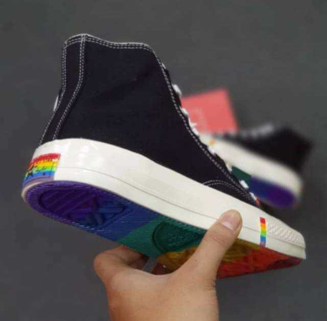 CONVERSE 70s BLACK WHITE RAINBAW PREMIUM