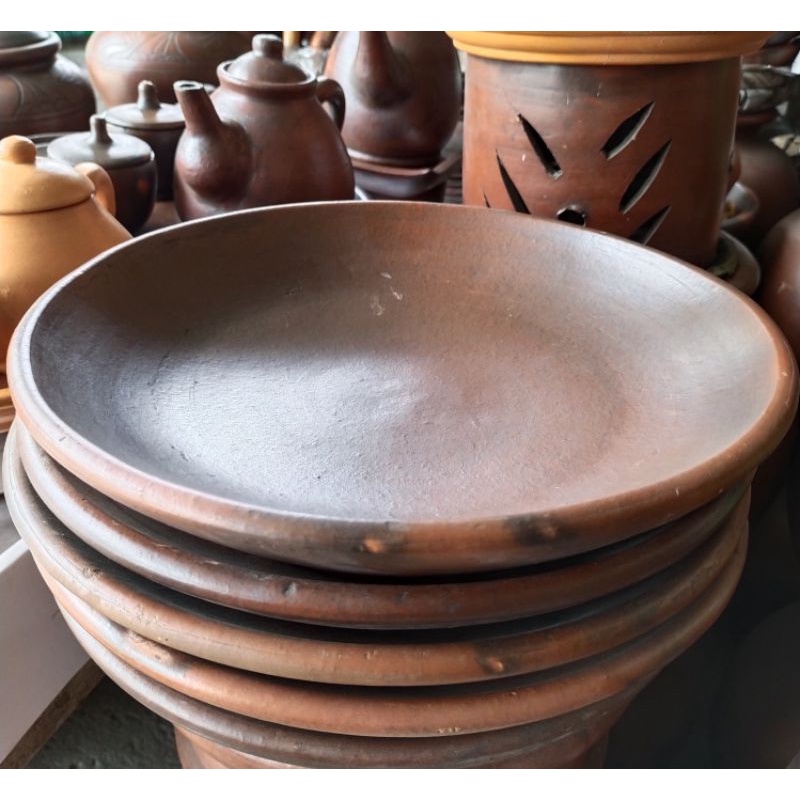 Piring/cobek tanah liat jumbo