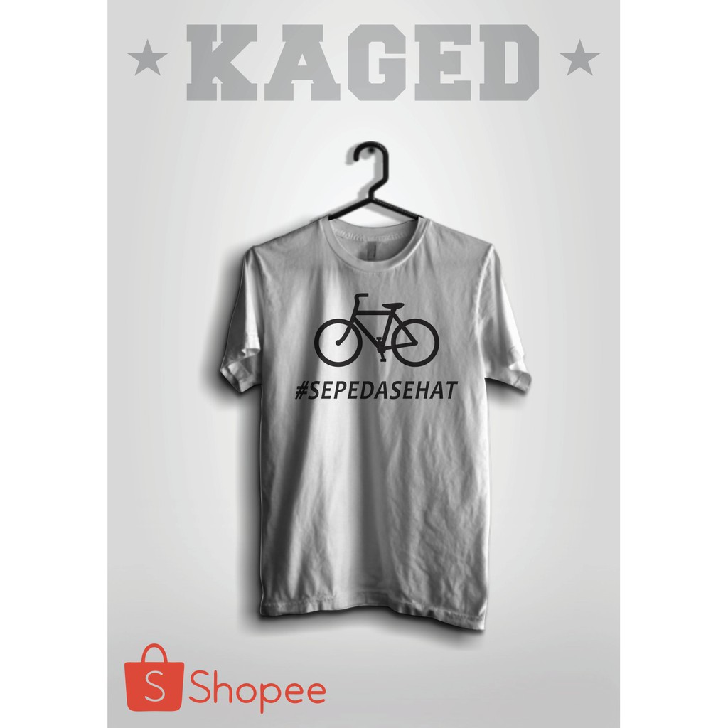KAOS SEPEDA SEHAT KAOS SEPEDA KAOS BYCLE KAOS KOMUNITAS SEPEDA KAOS ONTHEL #WARNAPUTIH