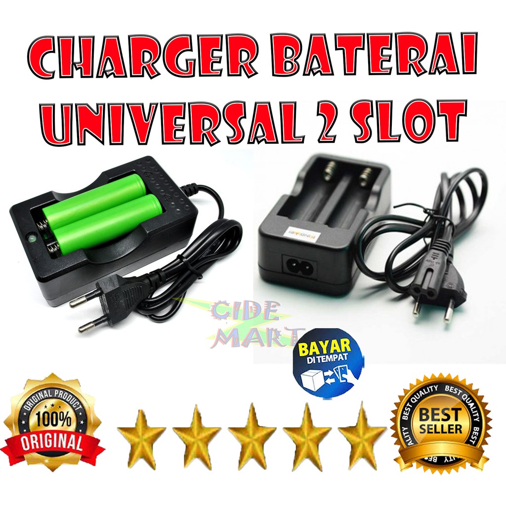 [ORIGINAL] CHARGER BATERAI 18650 2 SLOT TERMURAH / CHARGER BATRE 2 SLOT