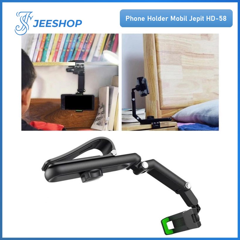 Car Phone Holder Jepit HD-58 Penyangga Hp Holder Hp Mobil Model Jepit Tongsis Selfie