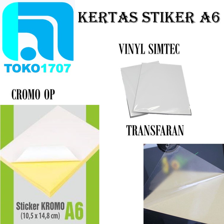 

KERTAS STIKER CROMO OP GLOSY, VYNIL PUTIH GLOSY TAHAN AIR, VINYL TRANSFARAN TAHAN AIR 10 LEMBAR