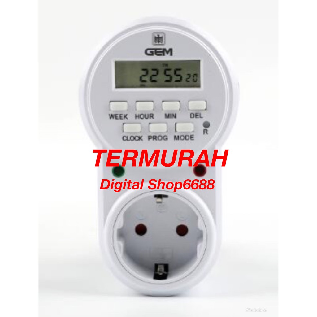 Timer Digital Stop Kontak Listrik Manual &amp; Otomatis &amp; Otomatis + 2 USB Port 2.1A