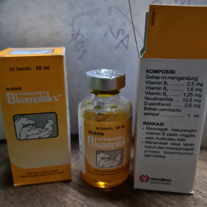 2bh b kompleks 20ml vitamin suntik ayam merpati kucing nafsu makan ~ lgb32