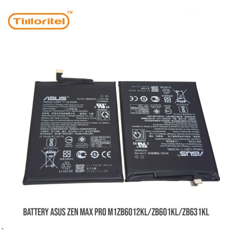 BATTERY ORI 100% ASUS ZEN MAX PRO M1/C11P1706