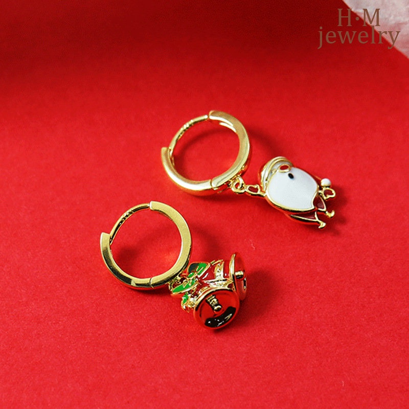 Anting Tusuk Asimetris Bahan Sterling Silver 925 Untuk Wanita