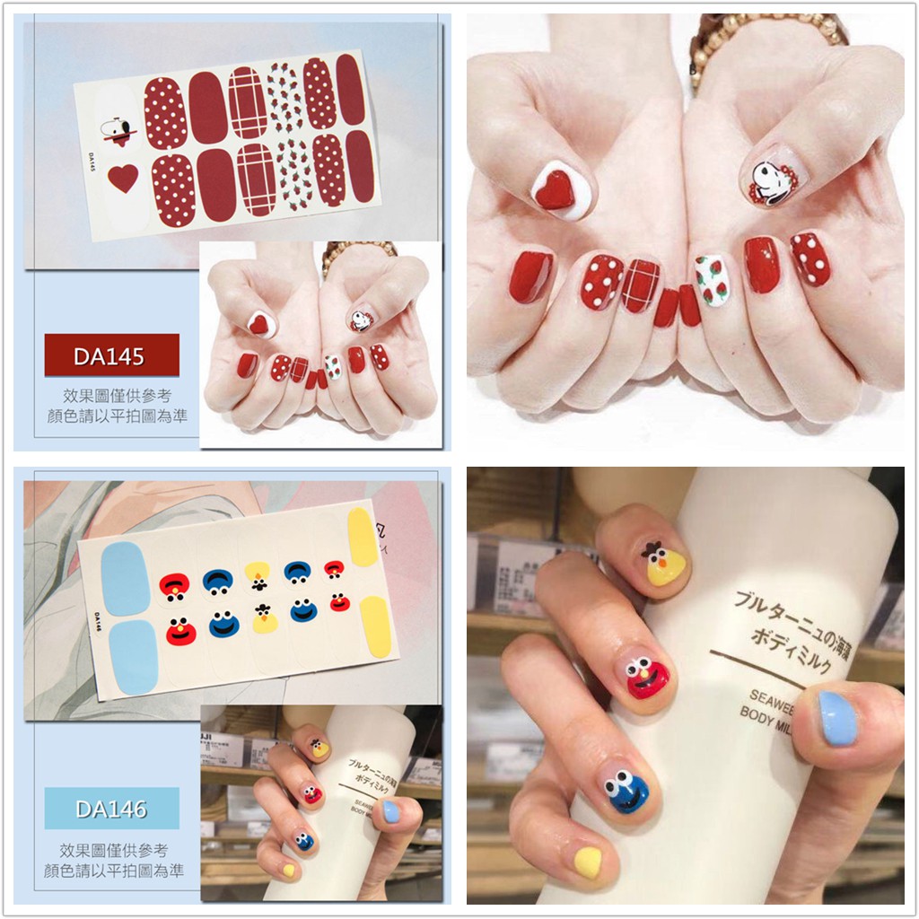 &lt;Jjoygirl&gt;DA Nail Sticker Motif / Sticker Kuku / Stiker Kuku / Nail Stiker Glitter / Stripes Design