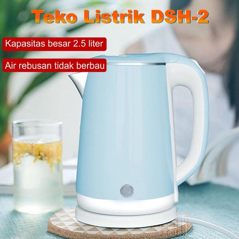 Teko Listrik Pemanas Air Electric Kettle Ketel Besar Otomatis Stainless 2 Liter Ketel Pemanas Air Te