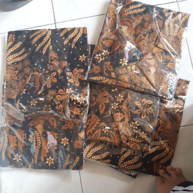 Atasan Batik Pria Lengan Panjang Kenongo Hem Padi Pekalongan M L Xl Xxl