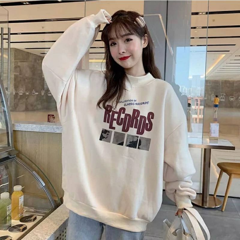 Sweater Oblong Remaja Record Sweater Wanita Sweater Cewek Baju Atasan Wanita Baju atasan Cewek Baju Wanita Kaos Cewek Kaos Wanita Kaos Remaja Sweater remaja sweater perempuan