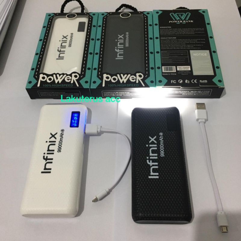 Power Bank  Infinix 20000mah 99000 mah