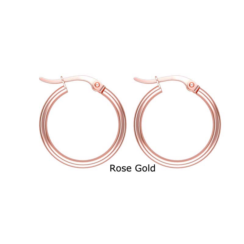 1pairs Stainless Steel Prevent Allergy Hoop Earrings 10-20mm