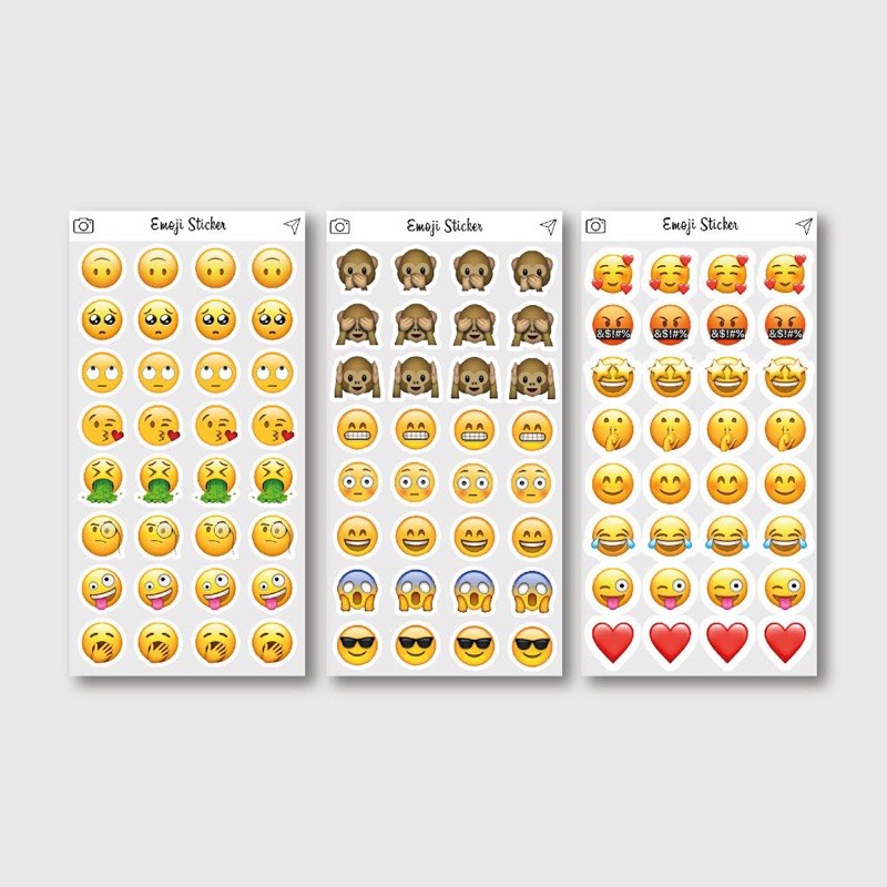 

96pcs Emoji Sticker Sheets