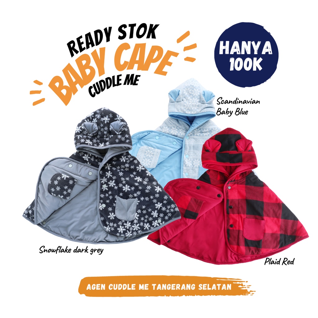 Cuddle Me Baby Cape Jaket selimut bayi (0- 3 tahun) mantel bolak balik tebal lembut bisa dipakai perempuan laki laki