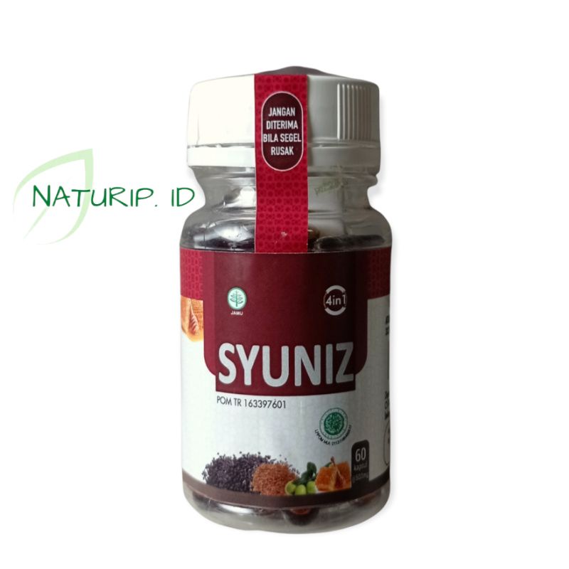 Syuniz 4 in 1 (Kapsul Habbatussauda, Zaitun, Propolis dan Fenugreek/Hulbah)