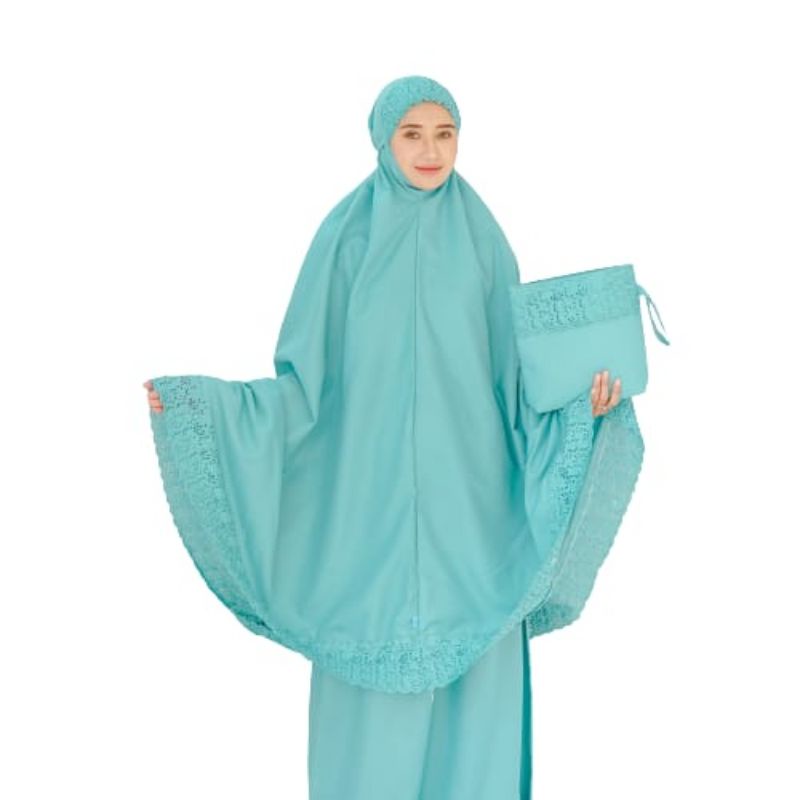 Mukena Katun Dewasa KHODIJAH Katun Premium Bordir By Nazwa