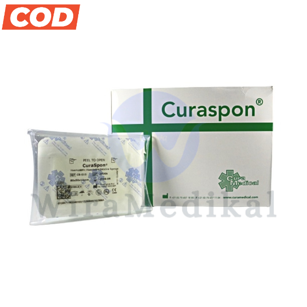 Curaspon Standard - Spon Penutup Luka Infeksi - 80 mm x 50 mm x 10 mm