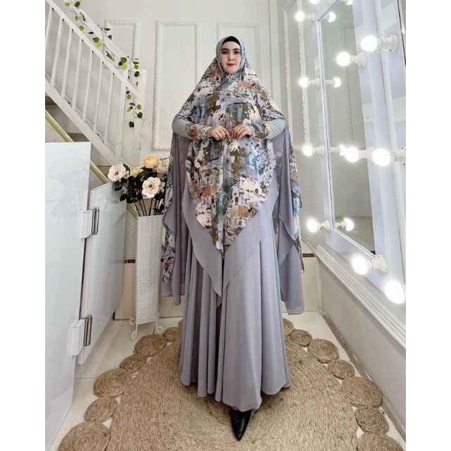 Dijah 633 ORI by Dijah / Muslimah Branded Wear / Gamis Pesta / Baju Syari / Gamis Set Syar'i / Dress Mewah / Baju Pesta Syari-3