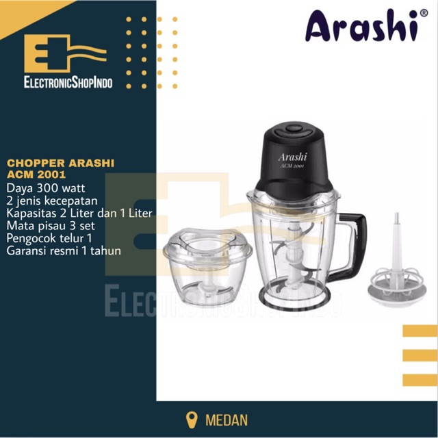 CHOPPER ARASHI ACM 2001 MAGIC CHOPPER FOOD CHOPPER PENGGILING BLENDER