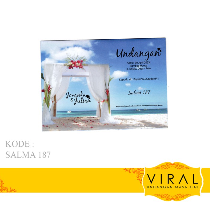 UNDANGAN PERNIKAHAN MURAH  /FREE UNDANGAN DIGITAL / PLASTIK / FREE BARCODE D&A 3