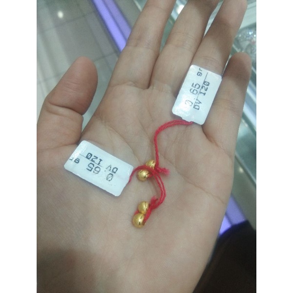 Acc Charm Emas Bola Kadar 24K Emas Hongkong