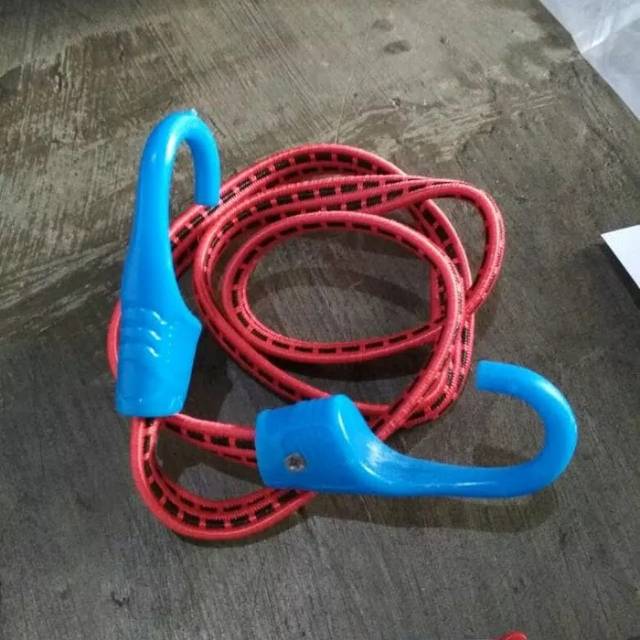 Tali karet bagasi barang motor pipih kait plastik