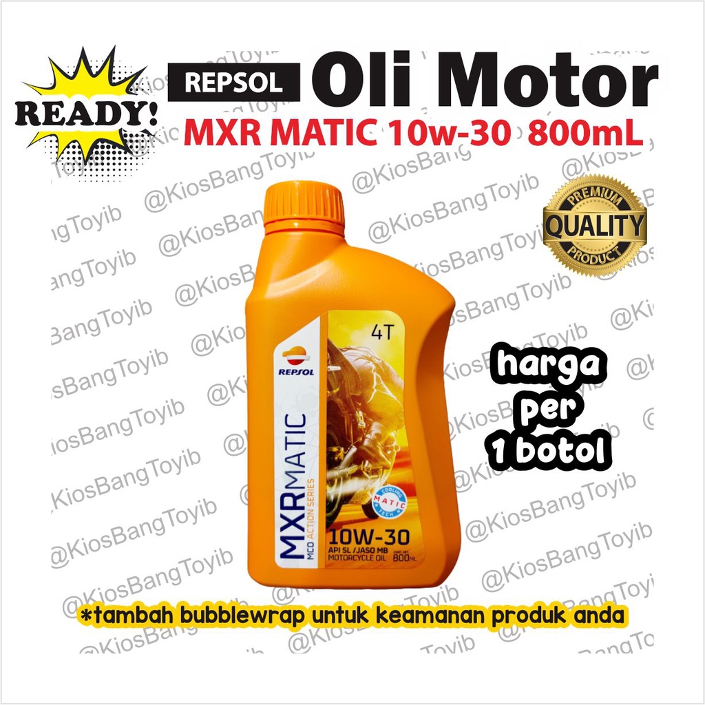 Oli Mesin Motor REPSOL MXR Matic 4T 10W-30 800mL (100% ORI)