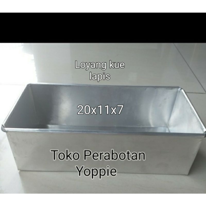 loyang kue 20 x 11 cm - loyang kue lapis - loyang aluminium - loyang cake - loyang lapis surabaya