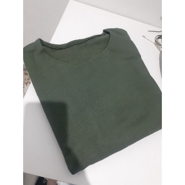 (zeyo) SWEATER OVERSIZE PREMIUM-ARMY
