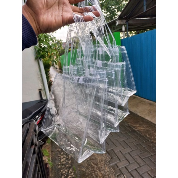 20x20x10 Souvenir Tas mika transparan harga Promo