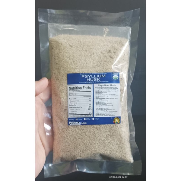 

Psyllium Husk / Fiber / Serat / Plantago - 250gram