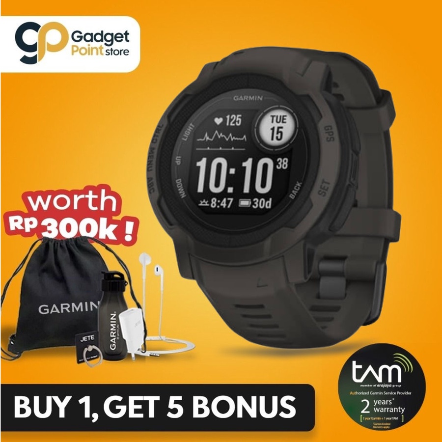 Sport Watch | Smart Watch Garmin Instinct 2 Graphite SEA 45mm - Garansi Resmi TAM 2 Tahun