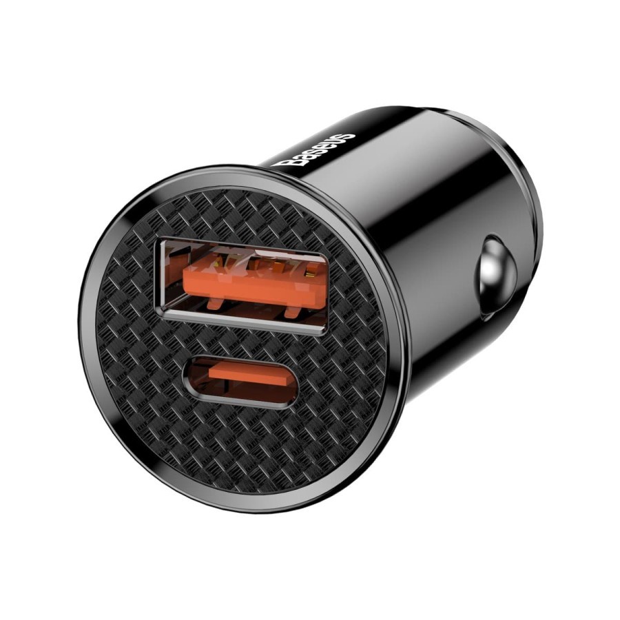 BASEUS ORIGINAL Car Charger Circular Plastic 30W Type C Quick Charge Fast Charging Saver Casan Mobil XiaoMi Samsung Lenovo Oppo