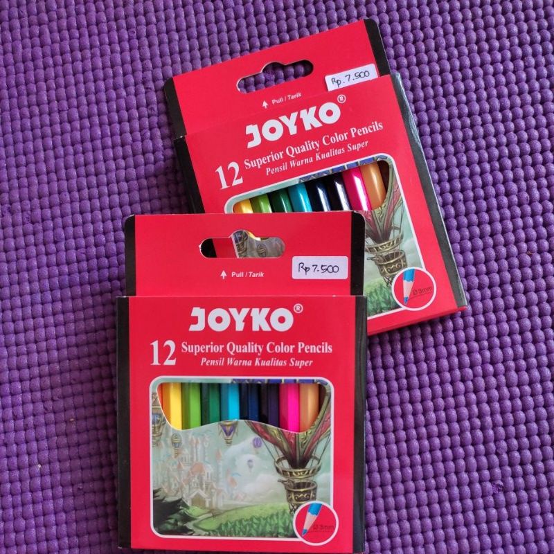 

pensil warna Joyko isi 12 warna/pendek