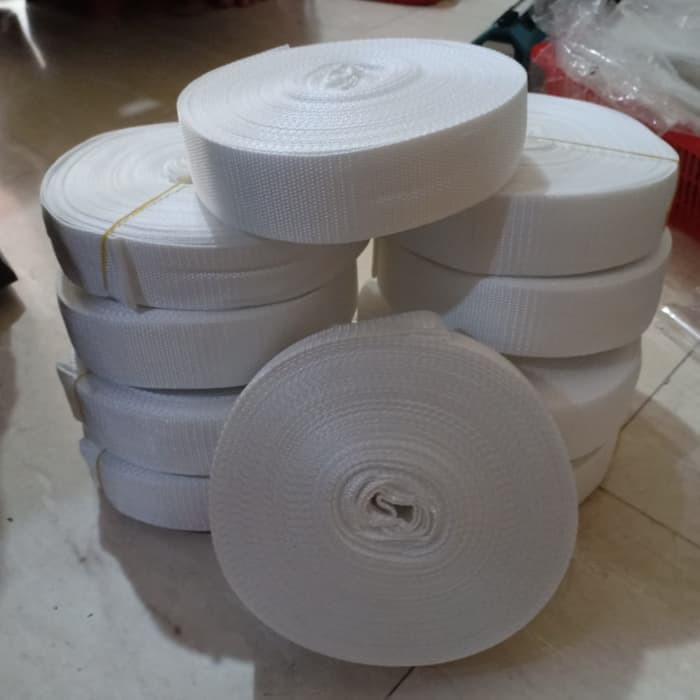 

Webing PUTIH 3.8cm x 25 Yard Tali Bisban Tali Tas Tali Bisban Tali Webing JunDW
