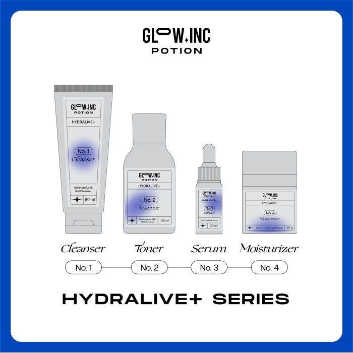 ★ BB ★ GLOWINC POTION HYDRALIVE+ Moisture Lock Skin Drink Essence