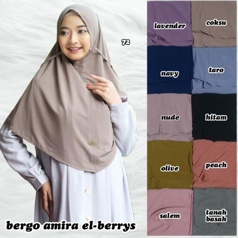 Bergo Amira El- Berrys Hijab / Bergo Tali Jersey