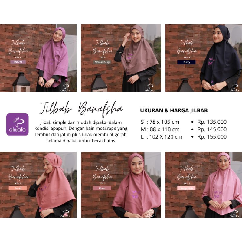 Alwafa Hijab Jilbab Instant Daily Bergo Bertali Bahan Mosscrepe Polos Super Lembut