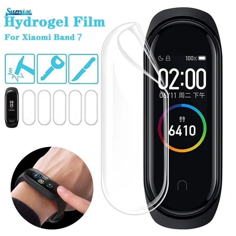 Pelindung Layar Smart Watch Bahan TPU Hydrogel Tahan Air Anti Gores Untuk Xiaomi Mi Band 7 / 7NFC