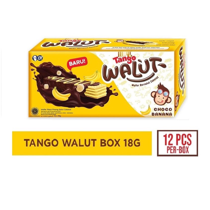 

Wafer Tango Walut Choco Banana 18g x 12pcs [1 Karton]