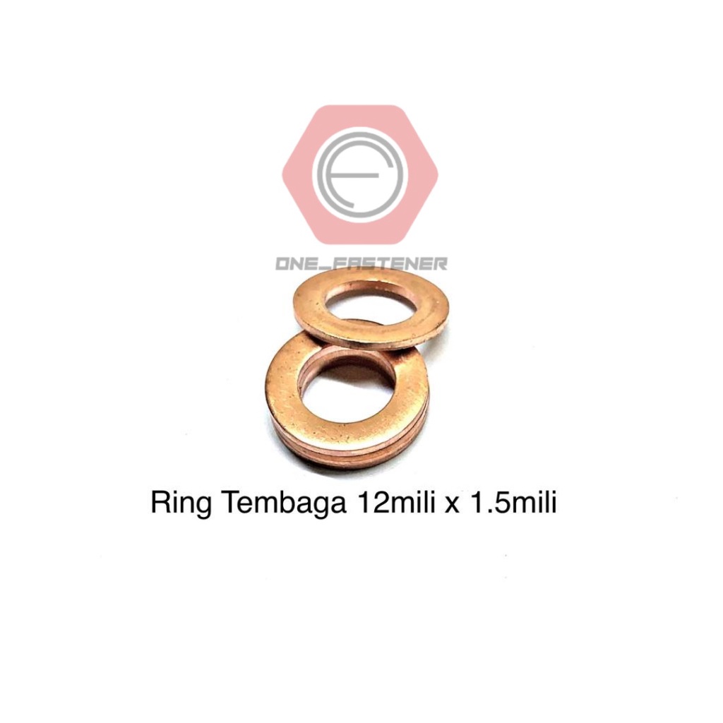 Ring Tembaga M12 Tebal 1.5mm Plat 12x20 oli mesin mobil motor 12mm baut 17