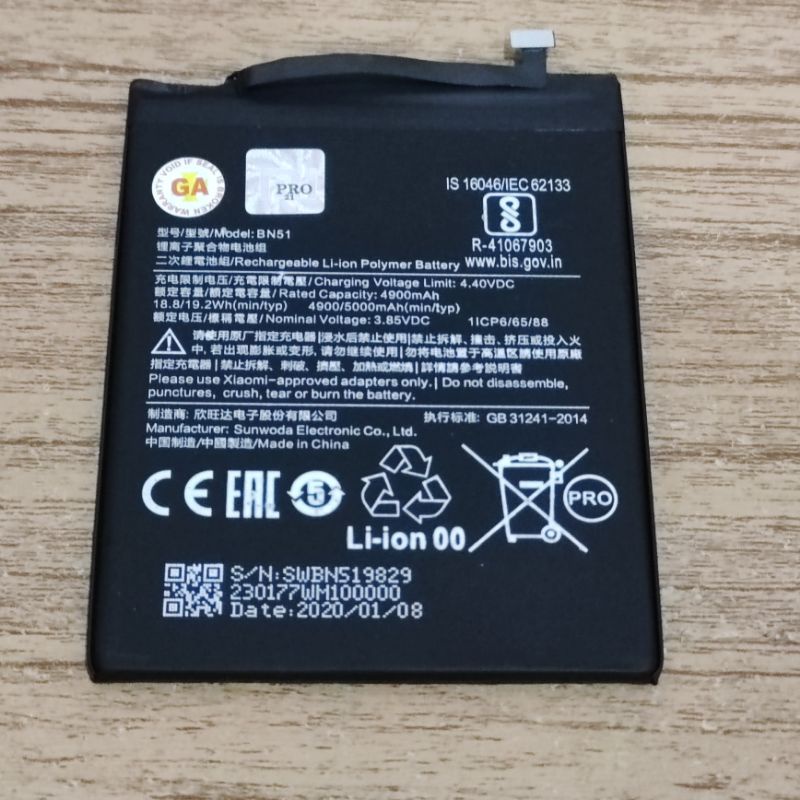 BATERAI XIAOMI REDMI 8 - BN51