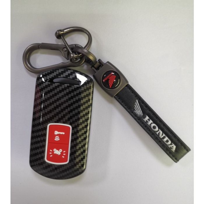 Case Remote Kunci Mobil Honda Airblade 150 Klik 150 Bahan Karbon Fiber Dengan Gantungan Kunci