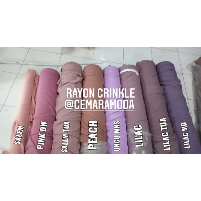 Kain Rayon Krinkel Bahan Crinkle Airflow Kringkel Kringkle Cringkle CEY Cringkel Crinkel Air Flow Premium PER 0.5Meter kain hijab jilbab kerudung