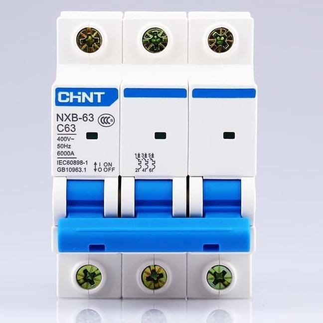 Jual Harga Irit MCB CHINT NXB-63 3P / 3 PHASE 6kA 6A, 10A, 16A, 20A ...