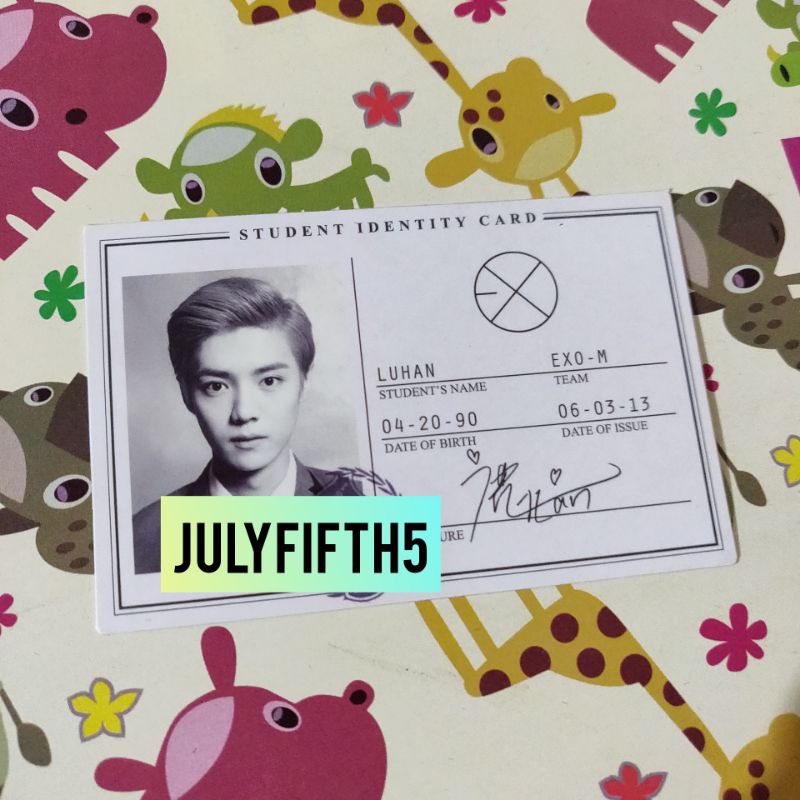 EXO LUHAN XOXO PHOTOCARD