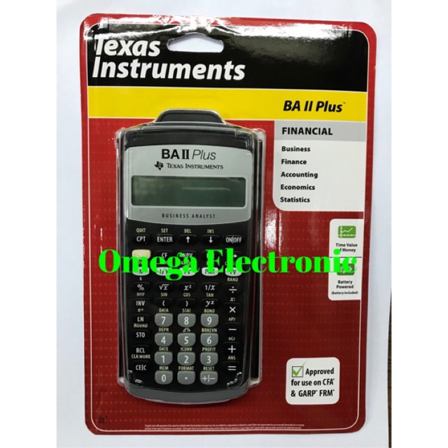 Texas Instruments BA II Plus Financial Calculator Sekolah Kuliah