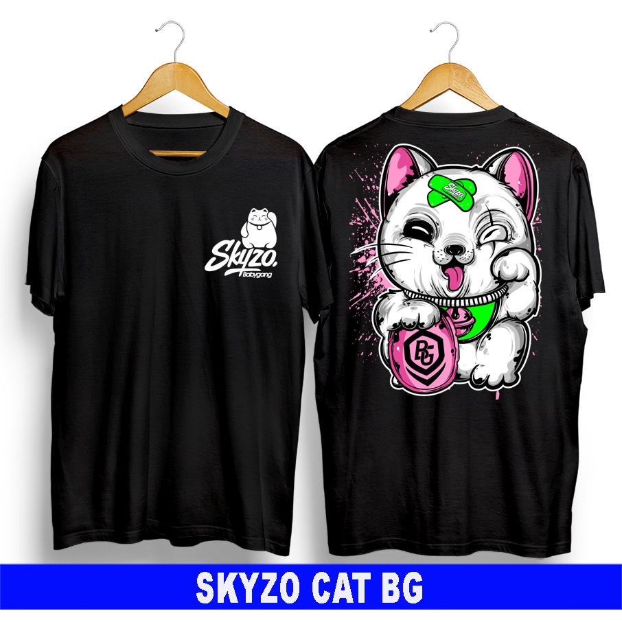 Kaos murah Kaos distro murah baju  distro pria t-shirt murah combed30s skyzo kucing