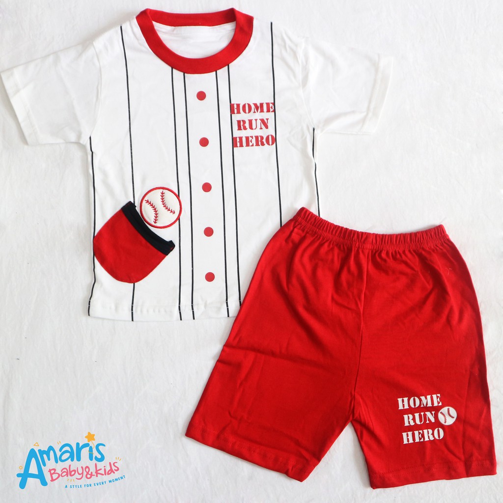 

Amaris Setelan Pendek Bayi Anak Laki-Laki (0-24 Bulan) - Baseball